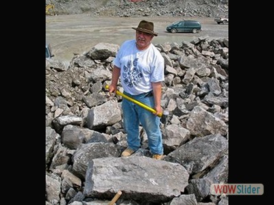 John breaking rock